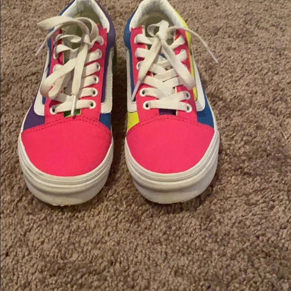kids multi color vans